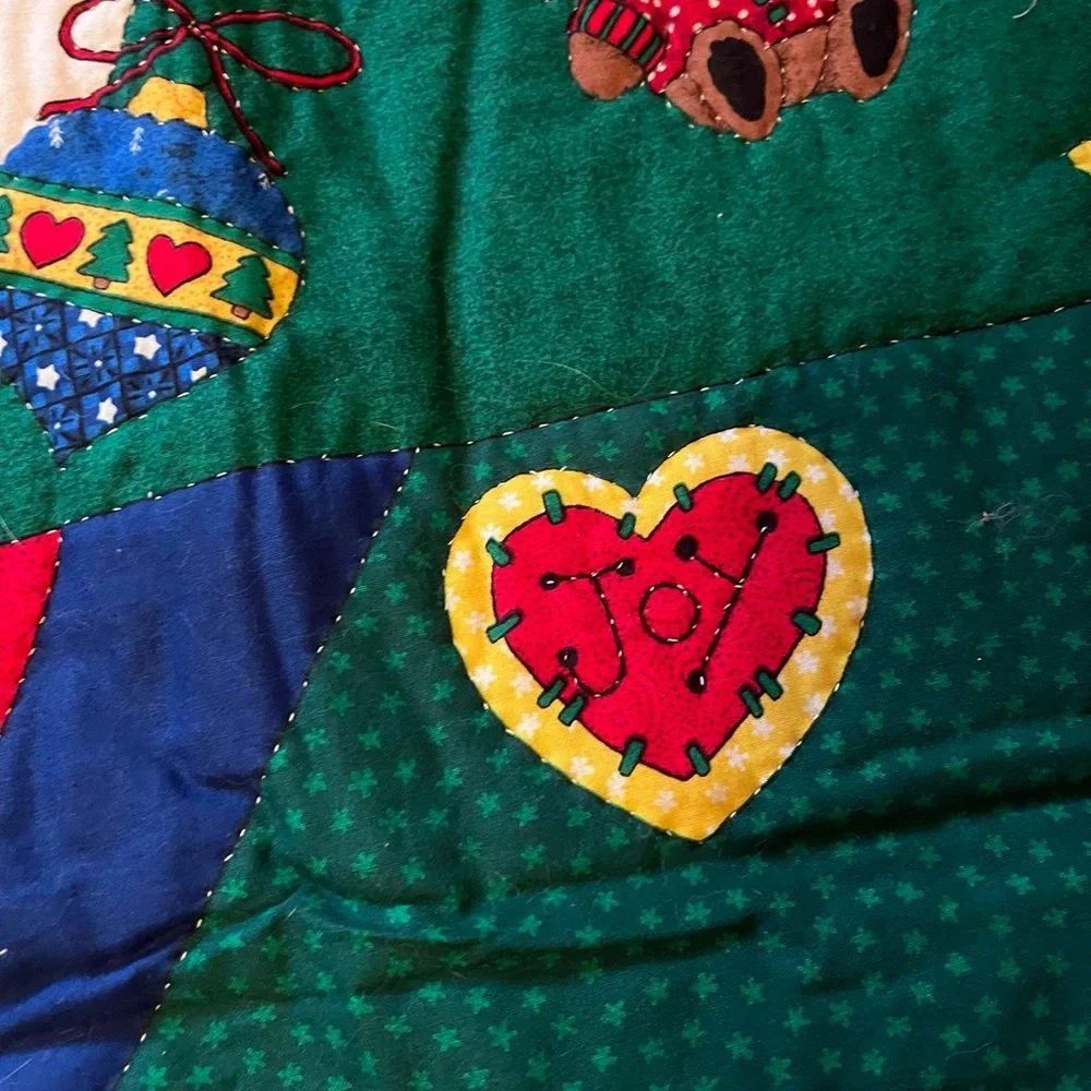 Festive Santa Holiday Quilt Homemade